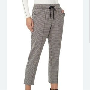 Liverpool Los Angeles Pull On Houndstooth Ankle Trousers Pants